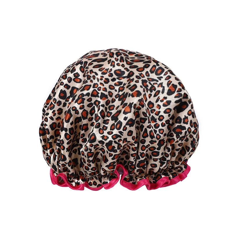 WATERPROOF DOUBLE LAYER SHOWER CAP FOR WOMEN