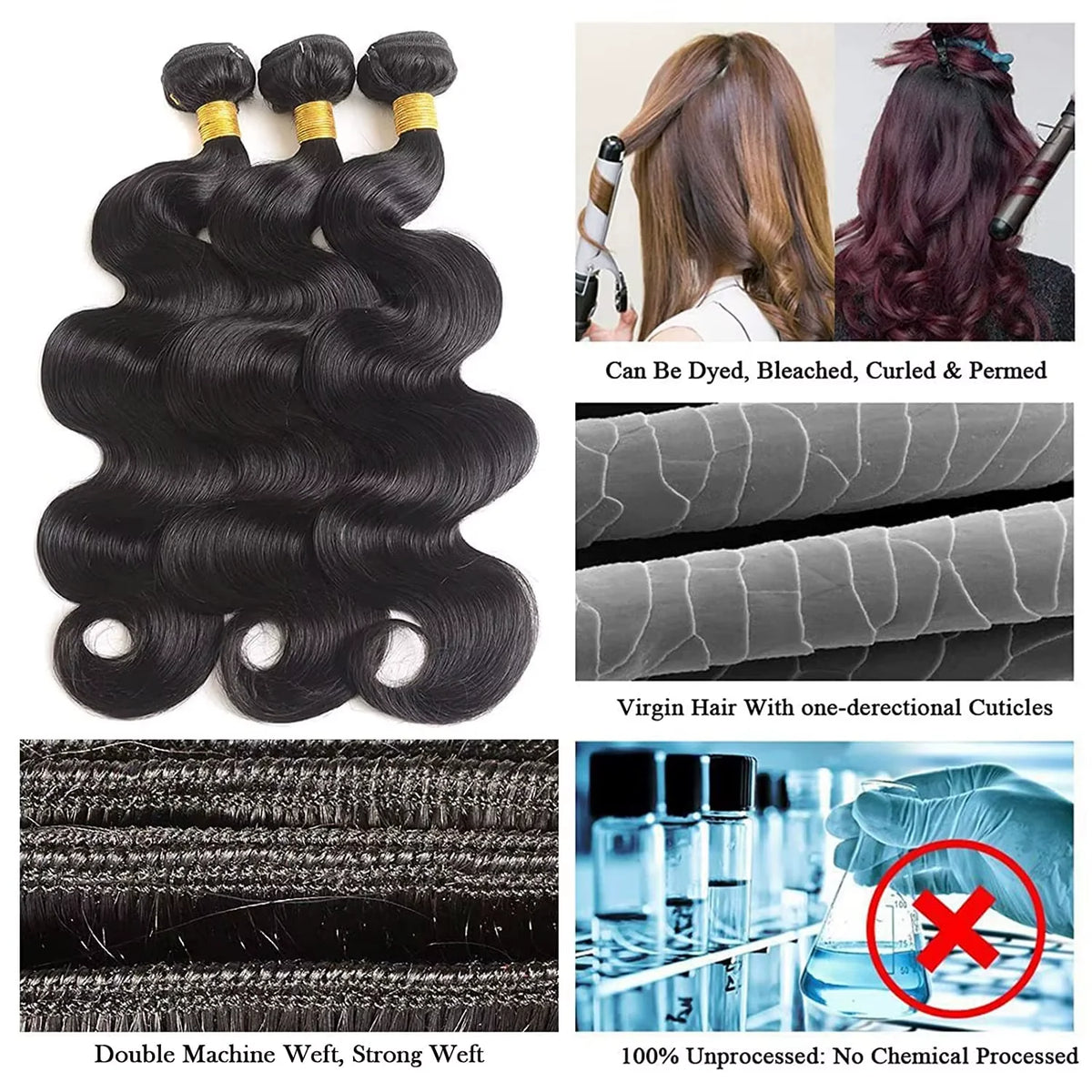 Human Hair 30 32 40 Inch Bundles Human Hair Brazilian 3 4 Water Wave Bundles Body Wave Human Hair Extensions Body Wave Bundles