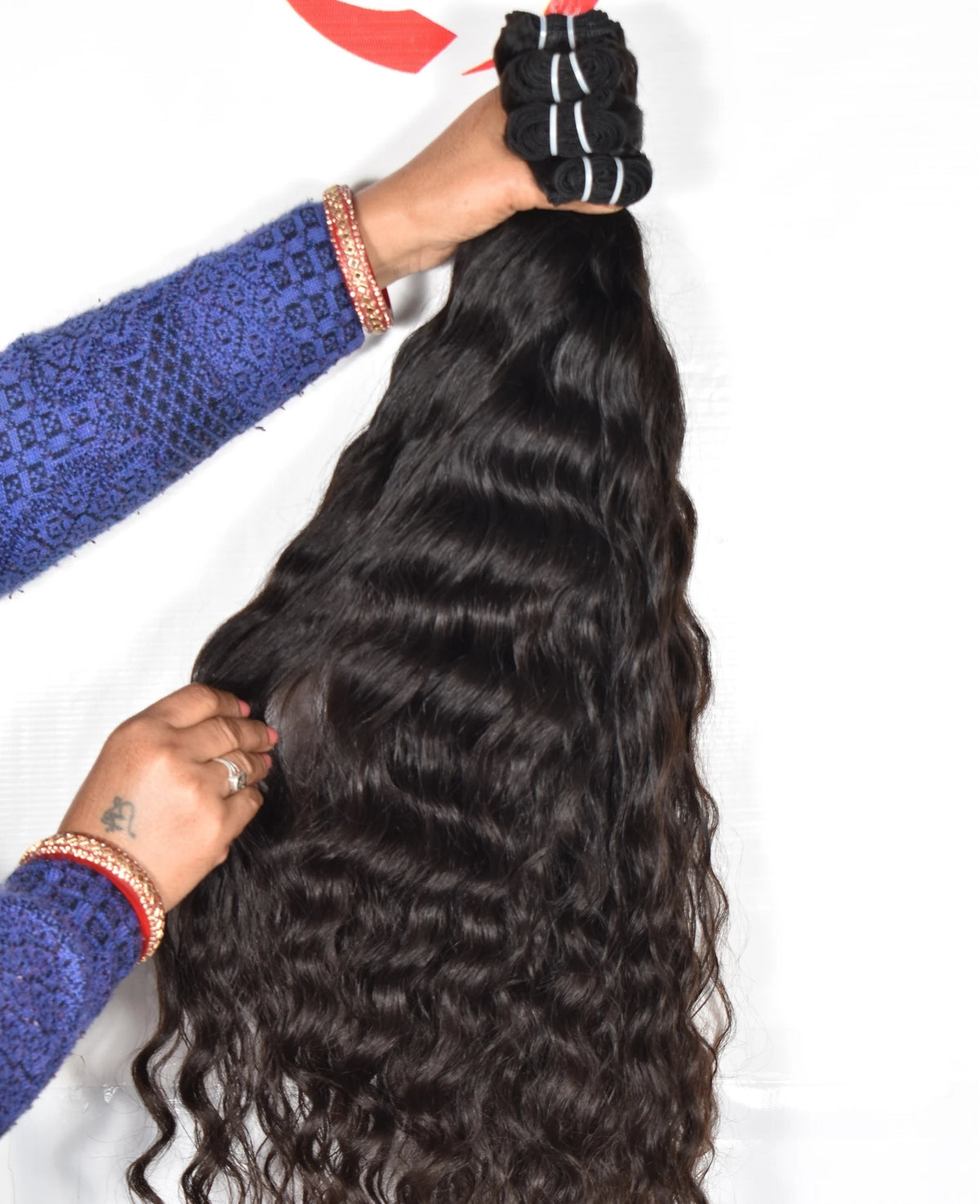 Raw Indian Manufactures Natural Color Aligned Cuticle No Processing Virgin Women's Black Hair Bundle Human Hair Extensions