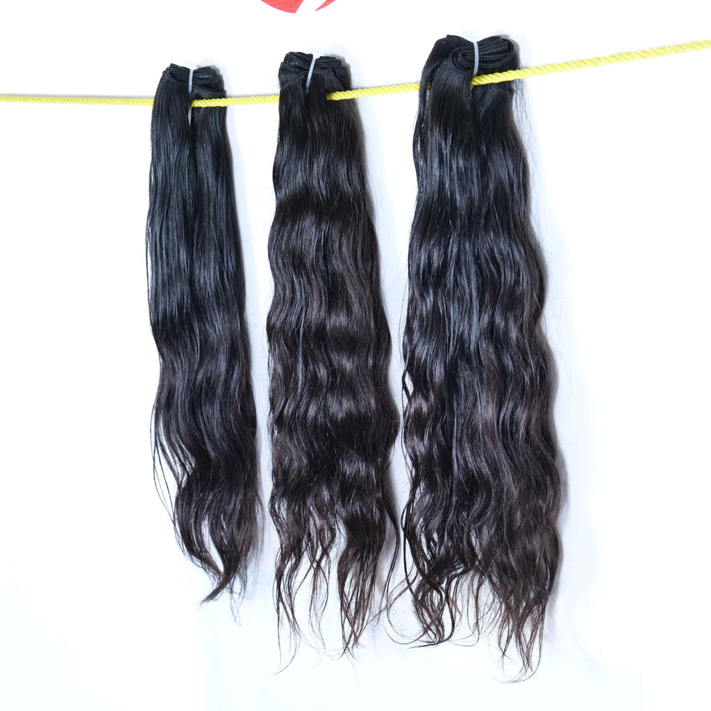 Raw Indian Manufactures Natural Color Aligned Cuticle No Processing Virgin Women's Black Hair Bundle Human Hair Extensions