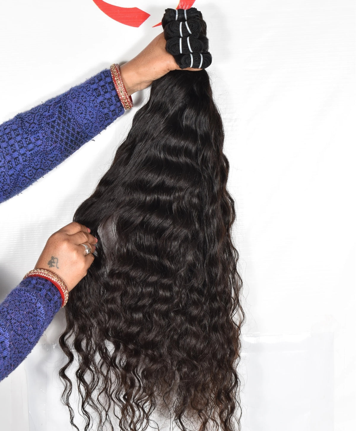 Raw Indian Manufactures Natural Color Aligned Cuticle No Processing Virgin Women's Black Hair Bundle Human Hair Extensions
