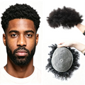 Men'S African Curly Human Hair Wig | Full Coverage with Breathable Lace Base, Soft Natural Curls, Comfortable Secure Fit