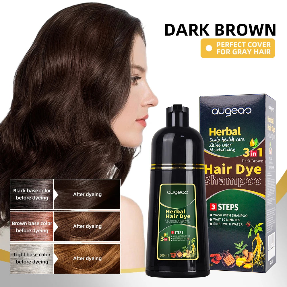 Magic Fast Hair Color Herbal Natural OEM Black Hair Dye Shampoo