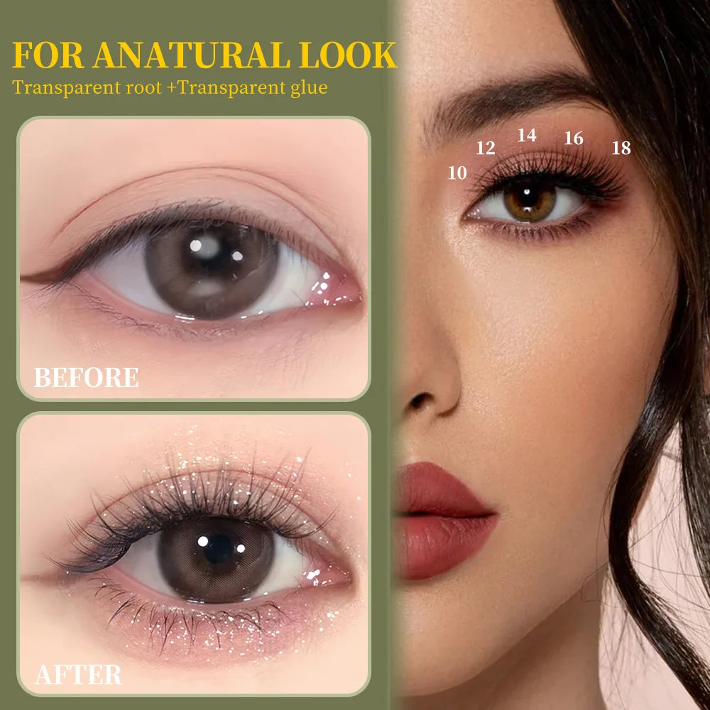 Cluster Lash Trays Cilios Tufinho Lashes Wholesale Mink Lash Clusters Kit Custom logo Cluster Lashes Kit Eyelash Book