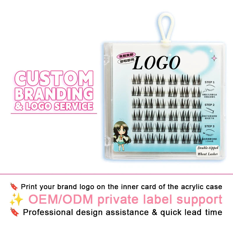 CNK Glueless 0.07mm C Curl Lash Clusters Reusable PBT Self-Adhesive No Glue Eyelash Extensions