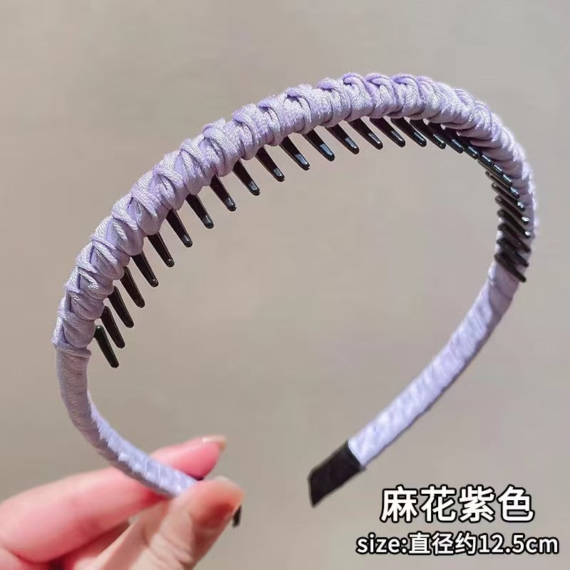 New Toothed Headband for Women, Popular on Social Media, Suitable for Forehead Bangs and Stray Hair, Non-Slip, Fluffy, and Designed for Washing Face