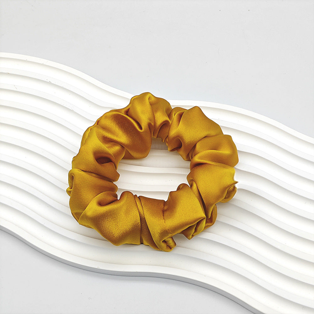 C Silk Scrunchie 19mm 100% Mulberry Silk High Elasticity 3.5cm French Hair Care Ins Hair Tie Scrunchie