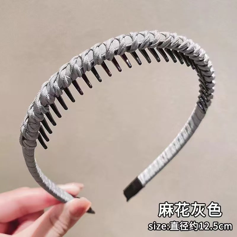 New Toothed Headband for Women, Popular on Social Media, Suitable for Forehead Bangs and Stray Hair, Non-Slip, Fluffy, and Designed for Washing Face