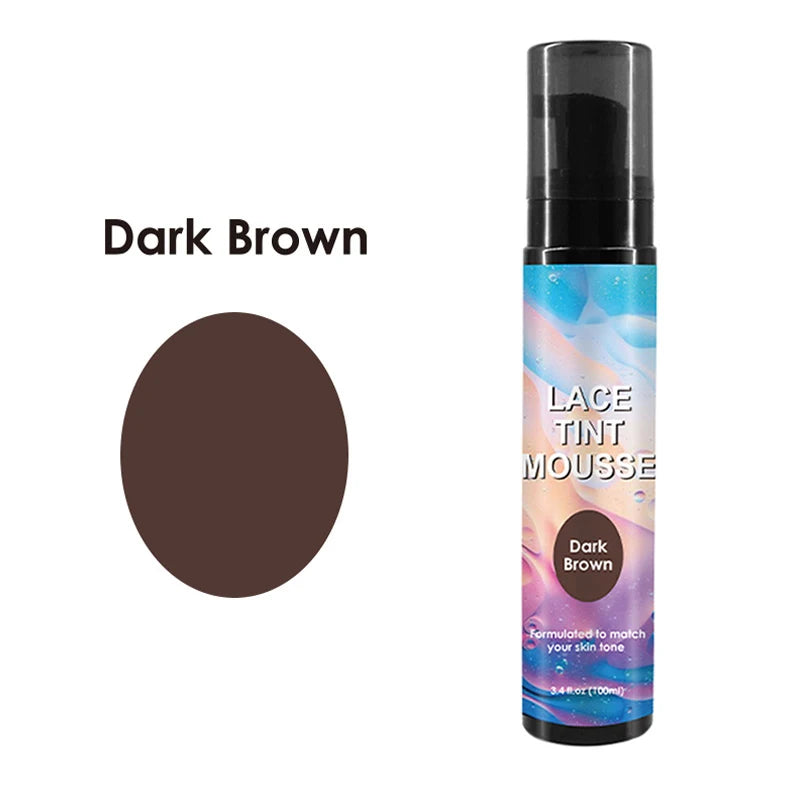 Lace Tint Melting Hair Mousse 100Ml Lace Tint Mousse For Wigs Melts Lace Foam Tint Spray For Invisible Hairline Wig Install Tool