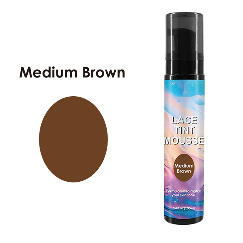 Lace Tint Melting Hair Mousse 100Ml Lace Tint Mousse For Wigs Melts Lace Foam Tint Spray For Invisible Hairline Wig Install Tool
