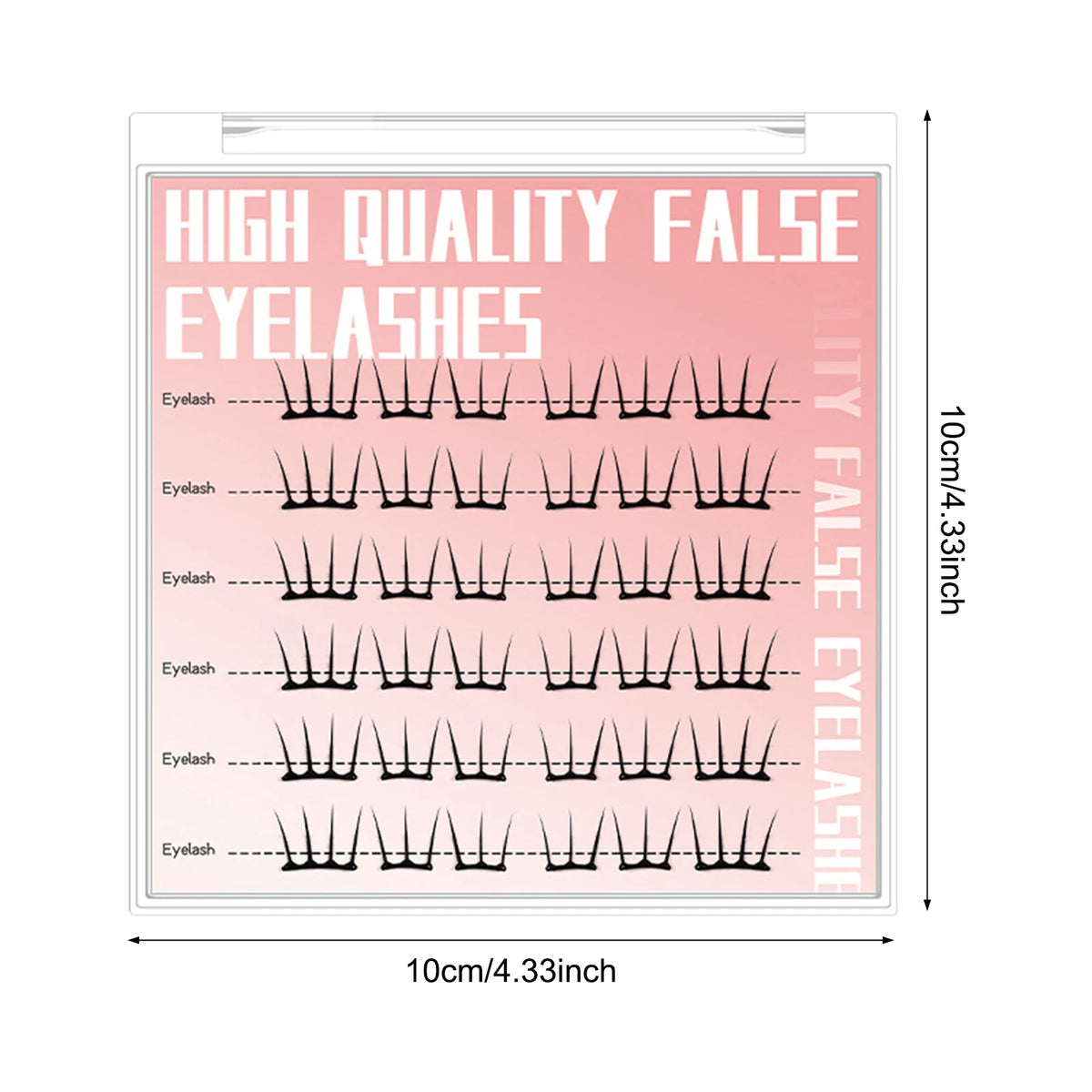 6 Rows Press on Comic Eyelash Clusters No Glue Soft Individual Anime Lashes Individual Lashes Cluster