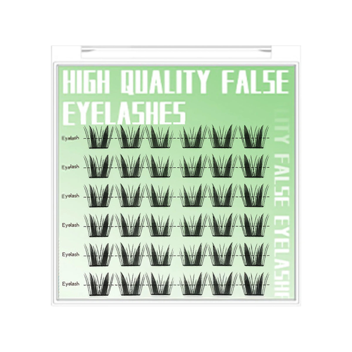 6 Rows Press on Comic Eyelash Clusters No Glue Soft Individual Anime Lashes Individual Lashes Cluster
