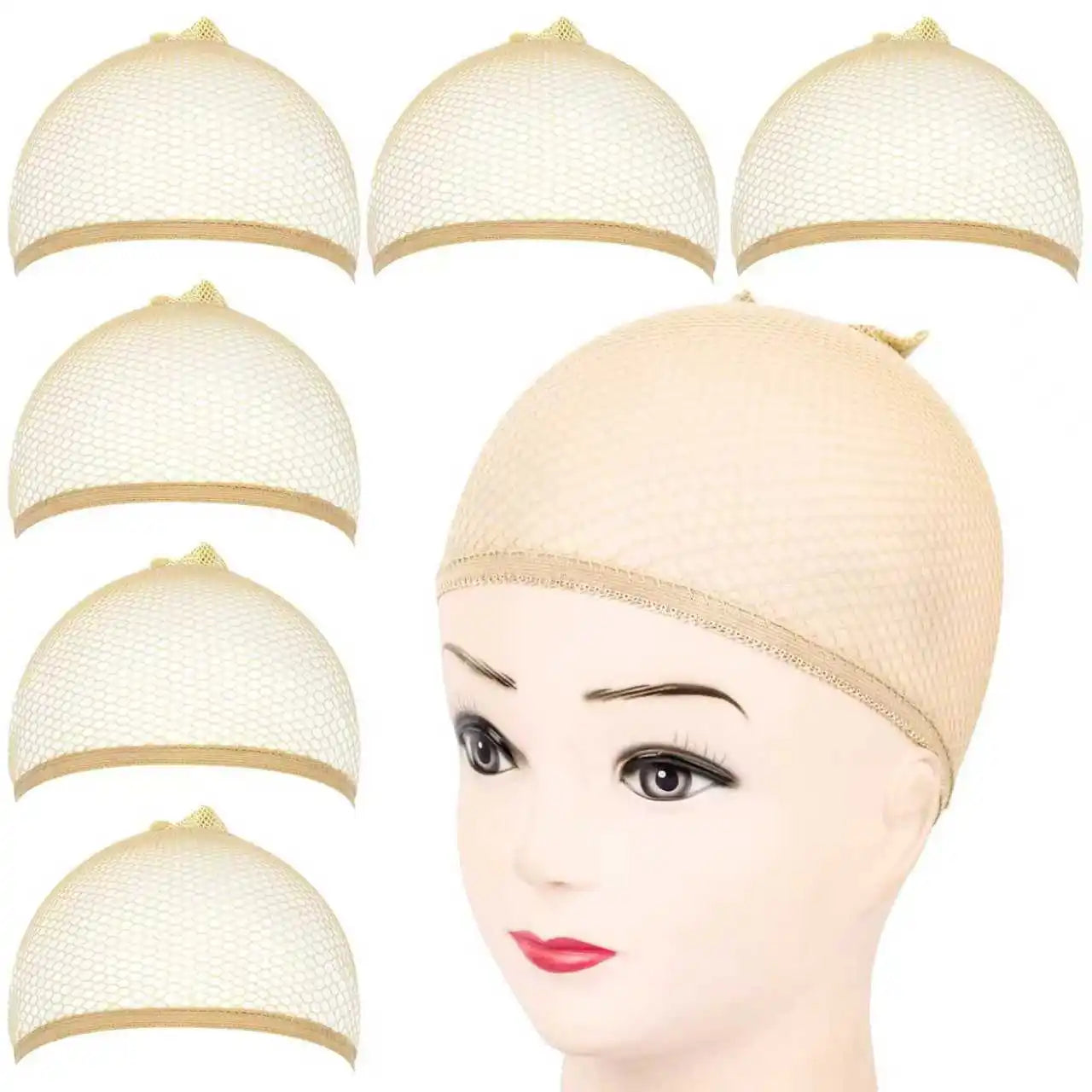 Mesh Wig Cap Stretchable Elastic Black Hair Net Stretch Open Ended Fishnet Wig Net Breathable Mesh Cap for Wig Accessories
