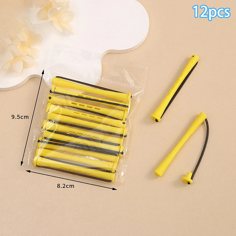 ✰✪12pcs Hair Perm Rods Short Cold Wave Rods Hair Curler No Heat Perming Rods Hair Curling Rollers Curlers Curling Hair Tools