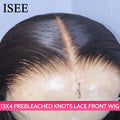 Lace Frontal Human Hair Wigs PreBleached Knots Preplucked Straight Lace Front Wigs For Women Brazilian Wigs On Sale ISEE Hair