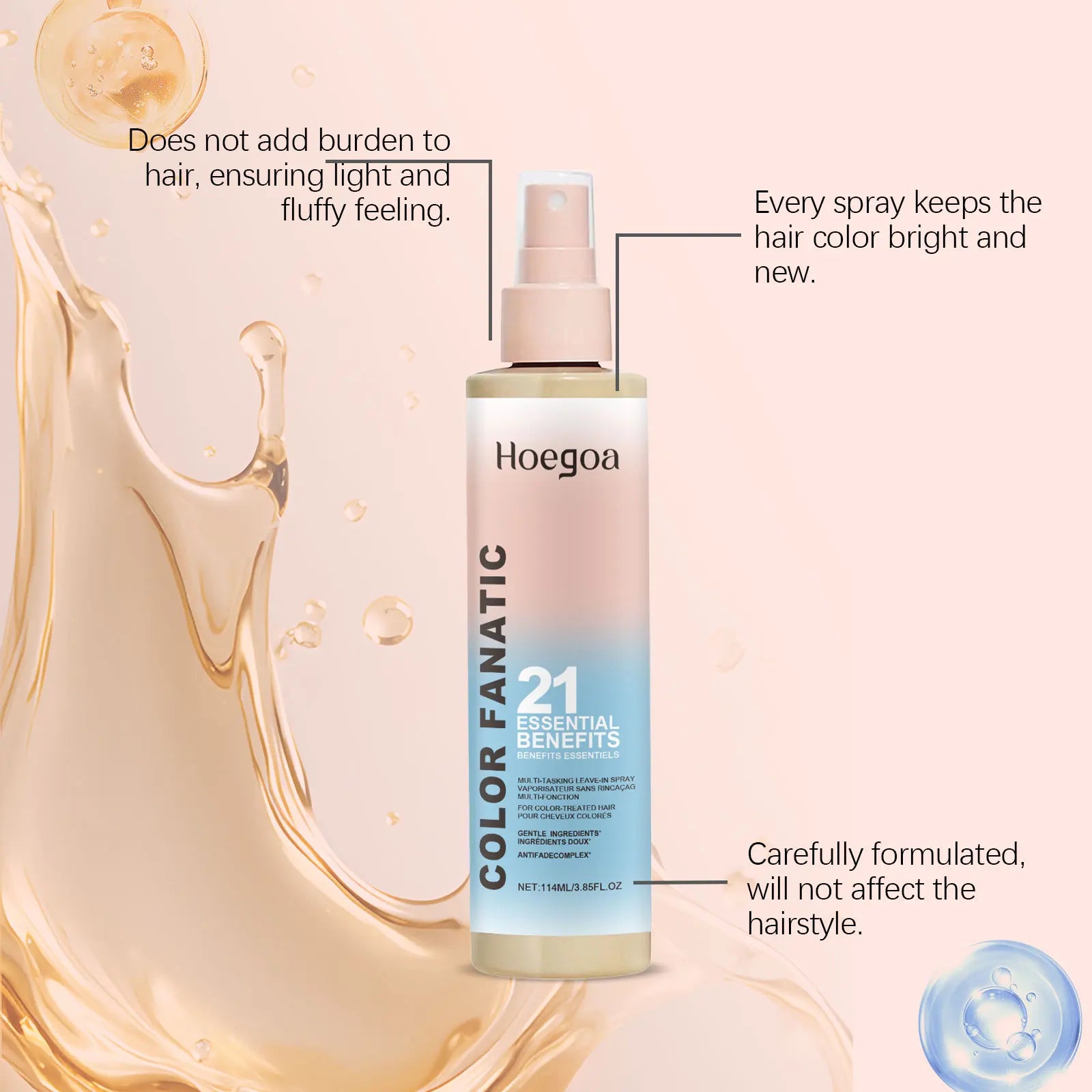 Hair Smoothing Spray For Perm Dyeing Damaged Hair Anti Frizzy Breakage Reduce Loss Deep Nourishment Straightening Hair Product