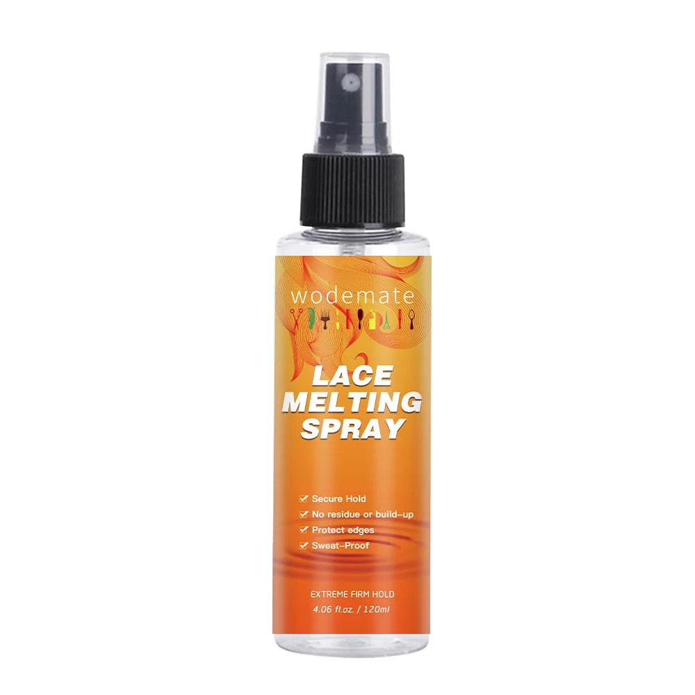 Lace Melting and Holding Spray Glue-Less Hair Adhesive for Wigs Strong Natural Finishing Holding Mousse Spray Front Lace Glue