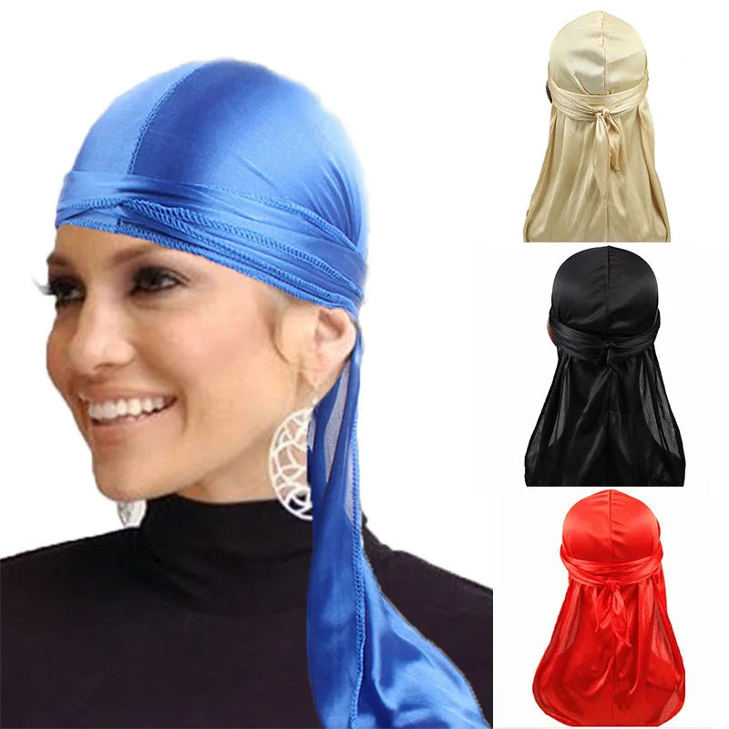 Female Turban Dorag for Men Hair Wrap Scarf Headscarves Ladies Hijab Cancer Head Scarf Turban Braid Head Bandana TJ02