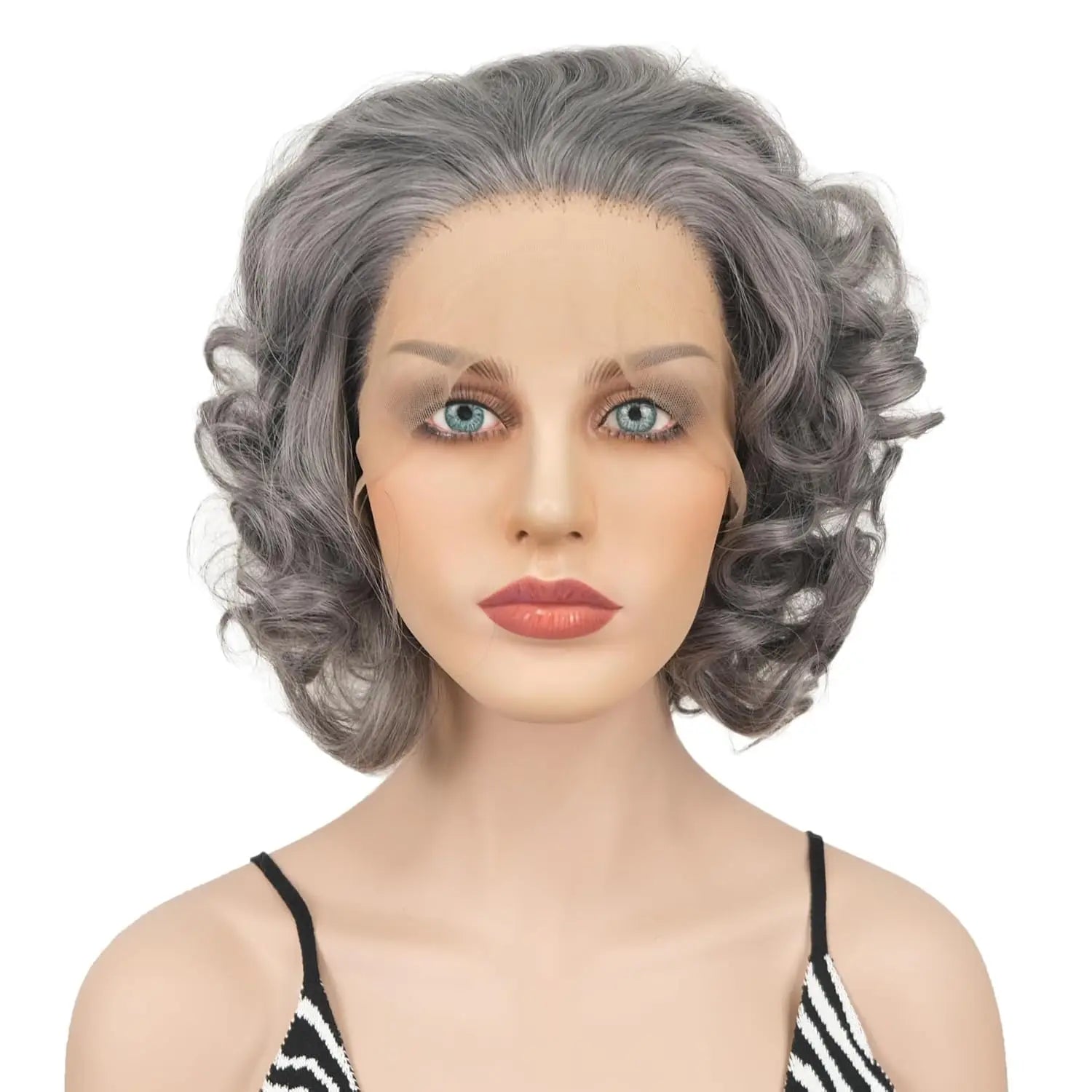 Lace Front Wigs for Women Short Curly Wig Color Naturally Synthetic Heat Resistant