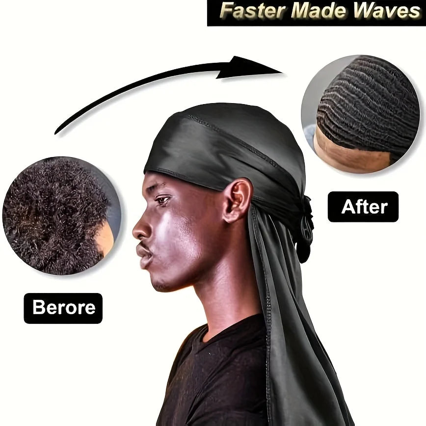 10 Pcs/Pack Durags for Women and Men, Long Tail Durags, 360 Wave Dorag, 10 Colors