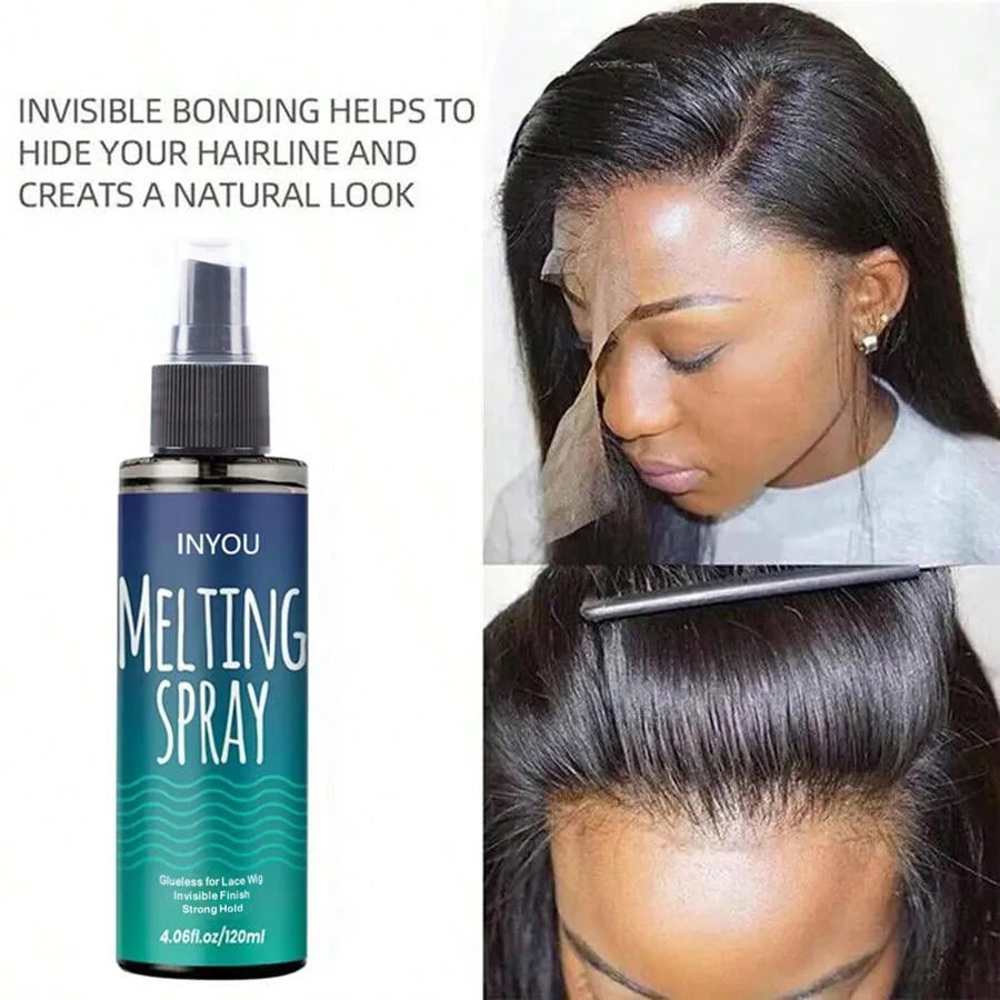 Lace Melting Spray, Lace Wig Melting Spray ,Strong Natural Finishing Hold, Wig Melting Spray & Hair Adhesive for Wigs,Wig Adhesi
