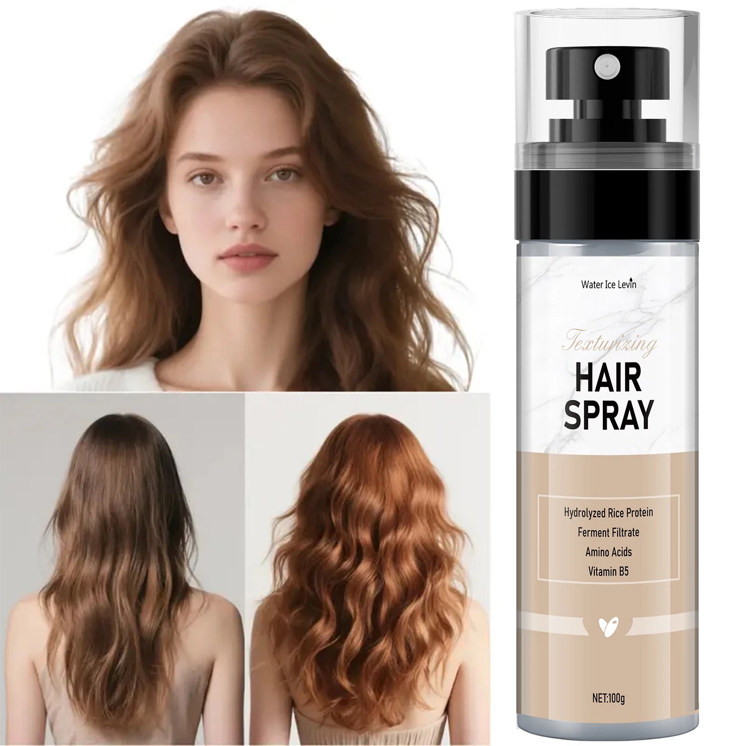 Texture Styling Hair Spray - Contains Rice Proteins, Moisturizing and Repairing Care, Amino Acids, Vitamin B5, Winter Hair Care