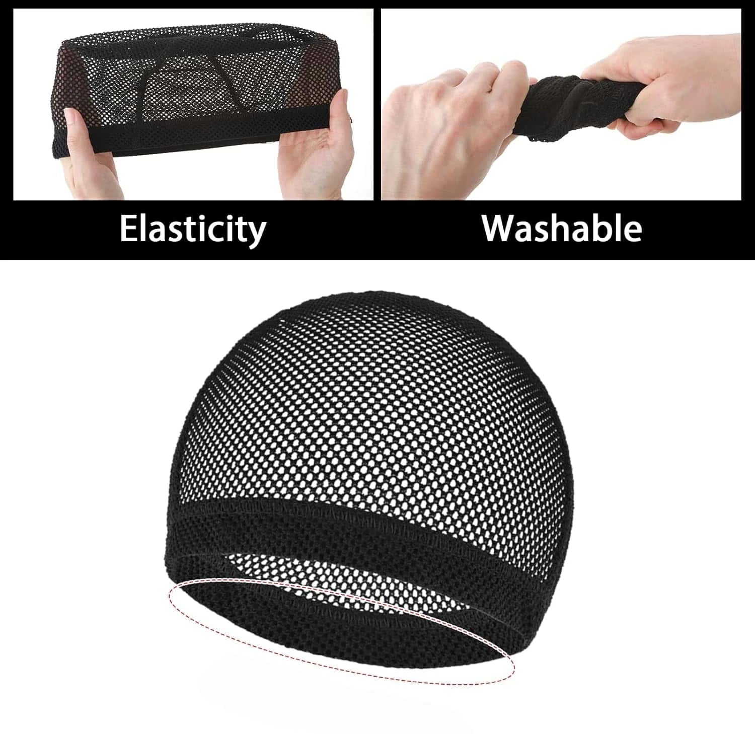 Wig Cap Black Crochet Wig Caps Stretchable Mesh Wig Caps Non Slip Hair Nets Weaving Cap for Making and Keeping Wig