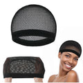 Wig Cap Black Crochet Wig Caps Stretchable Mesh Wig Caps Non Slip Hair Nets Weaving Cap for Making and Keeping Wig