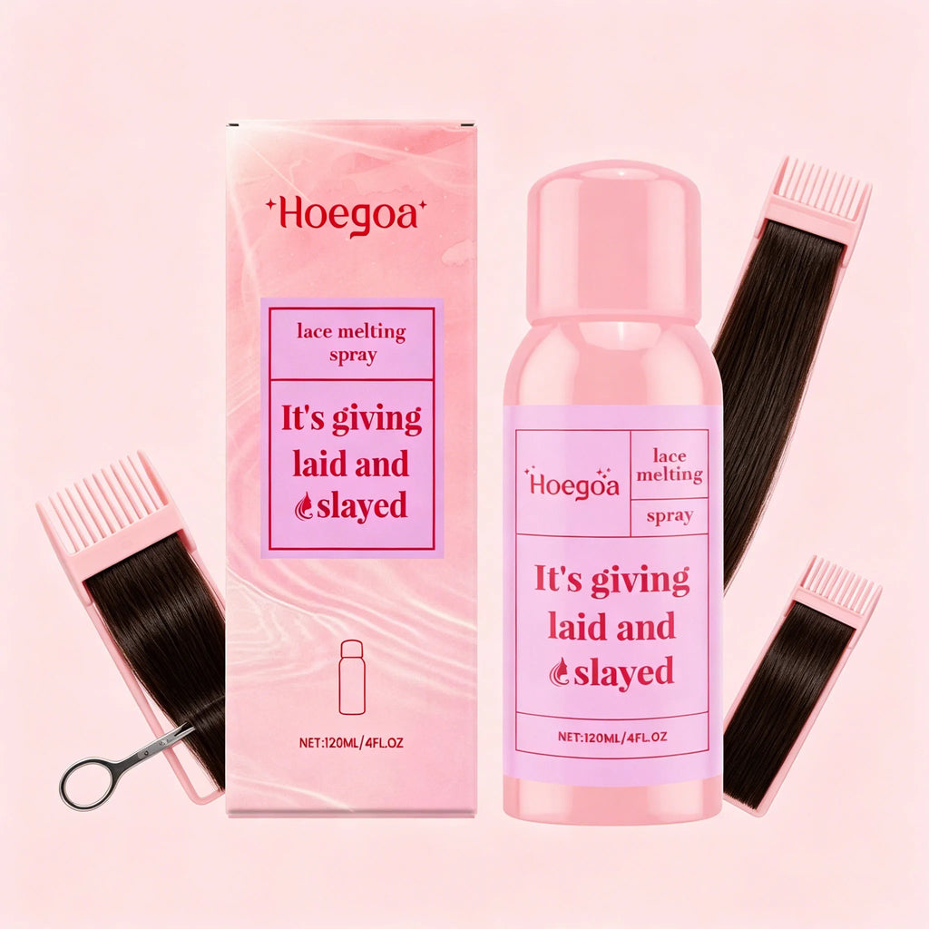 Lace Melting Spray Strong Hold Non Irritating Invisibility Waterproof Seamless Finish Glue Natural Hairline Wig Fixative Spray