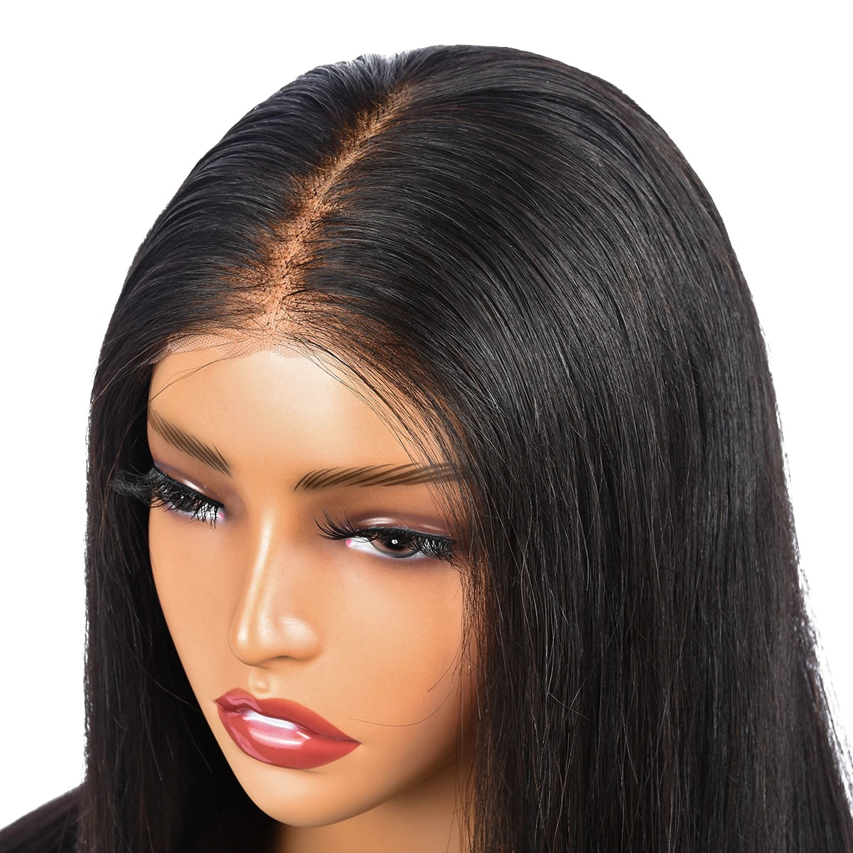 Straight Glueless Wigs Human Hair Ready To Wear 4×4 Pre Cut Human Hair Lace Frontal Wig Pre Plucked Brazilian Human Hair Wigs