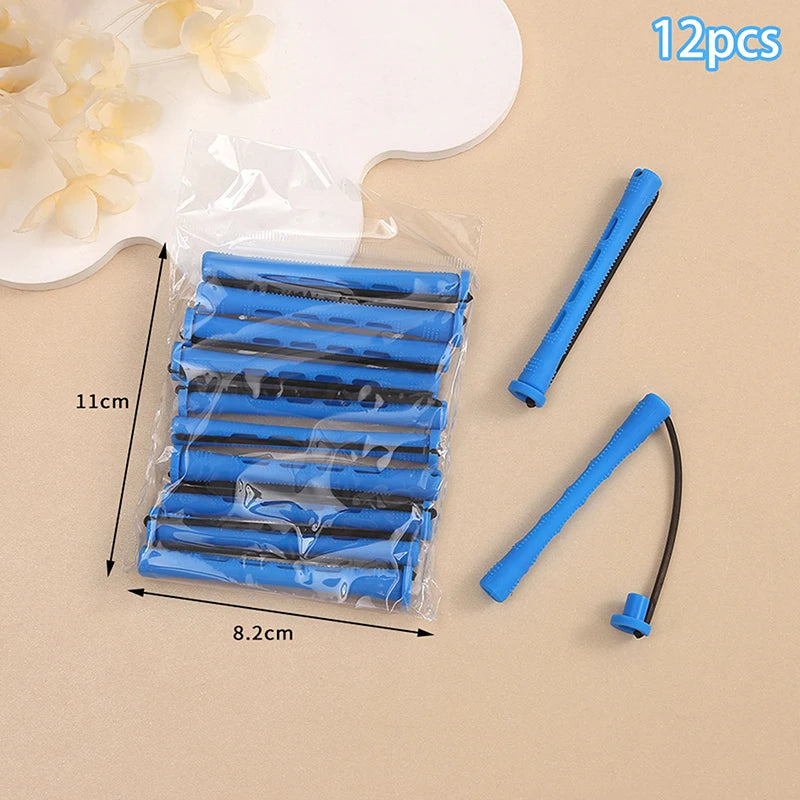 ✰✪12pcs Hair Perm Rods Short Cold Wave Rods Hair Curler No Heat Perming Rods Hair Curling Rollers Curlers Curling Hair Tools