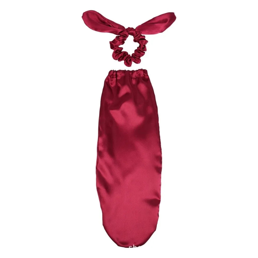 LONG SATIN SLEEPING CAP FOR WIGS,BRAID&LONG HAIR