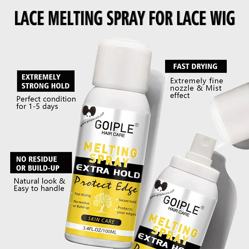 Melting Spray for Wigs Lace Melting Spray Lace Melt & Hold for Wig Strong Hold Lace Wig Glue Spray Fast Drying Melting Spray