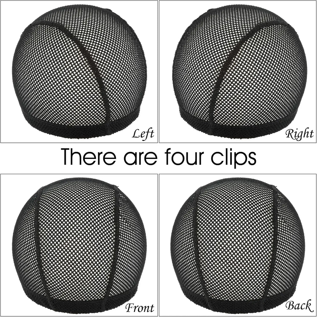 Wig Cap Black Crochet Wig Caps Stretchable Mesh Wig Caps Non Slip Hair Nets Weaving Cap for Making and Keeping Wig