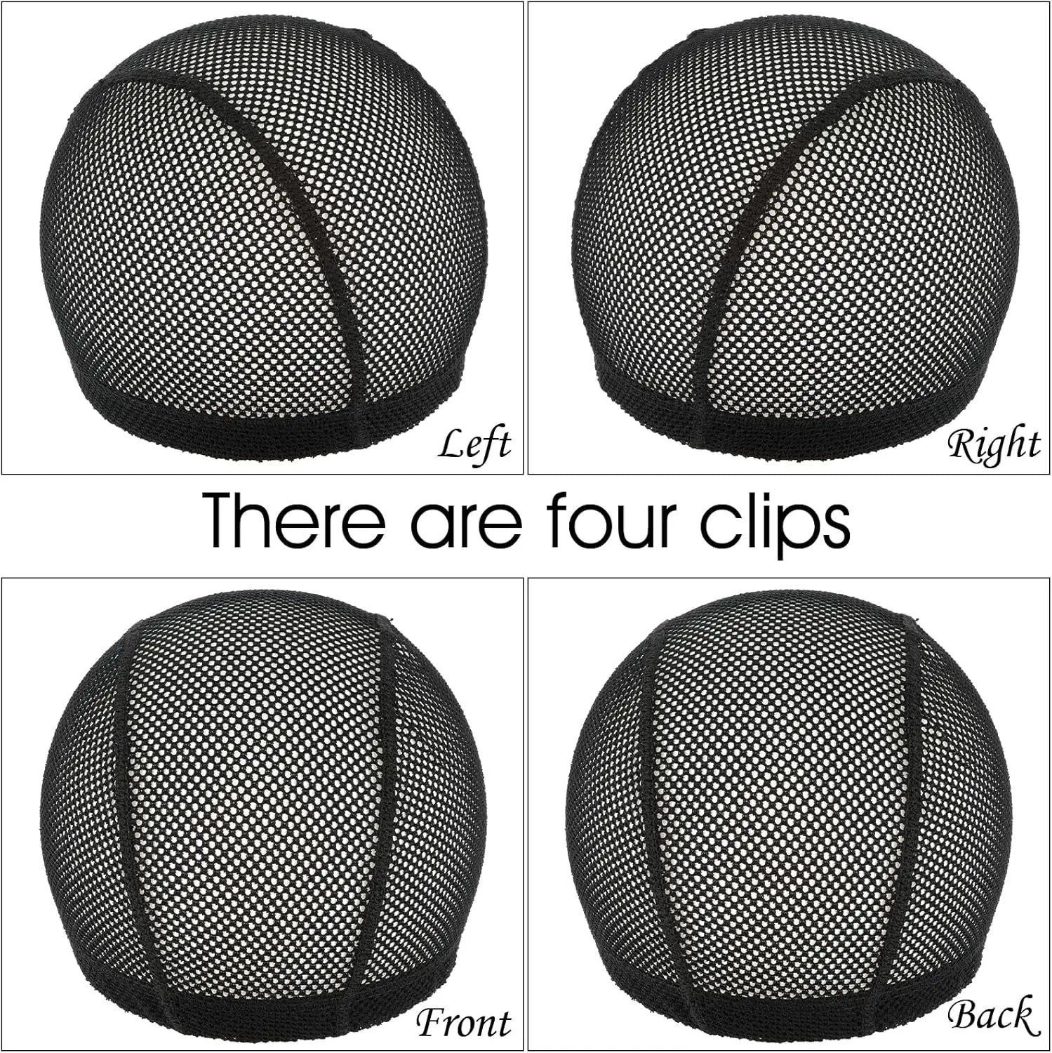 Wig Cap Black Crochet Wig Caps Stretchable Mesh Wig Caps Non Slip Hair Nets Weaving Cap for Making and Keeping Wig