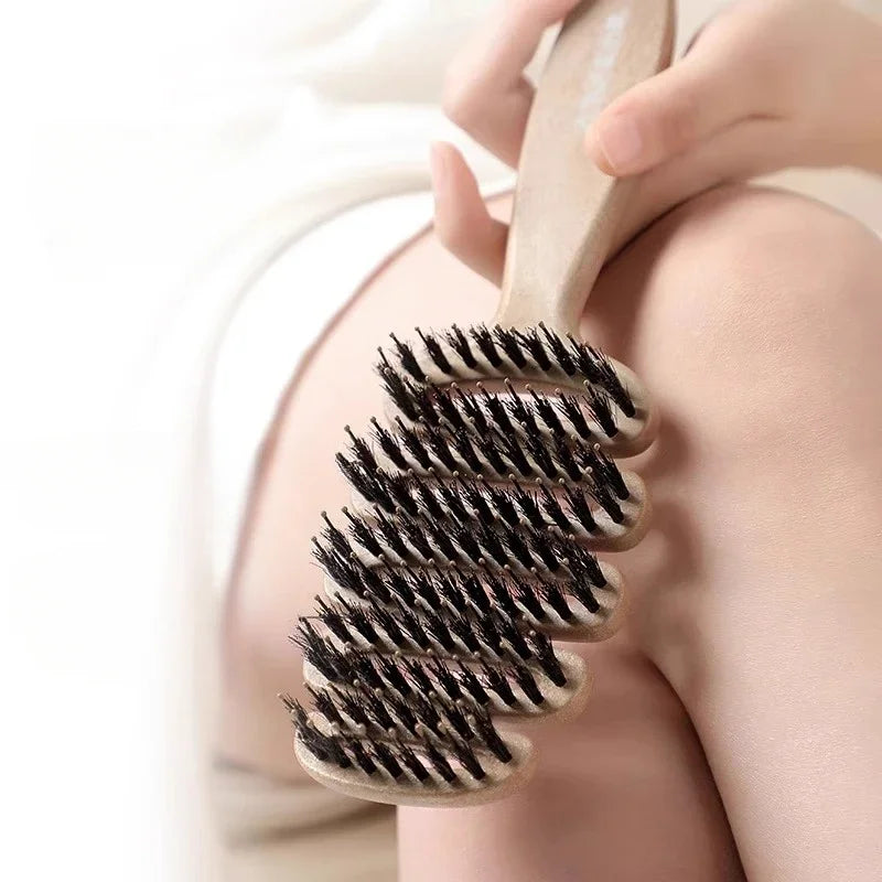 BOAR BRISTLE PADLE HAIR BRUSH