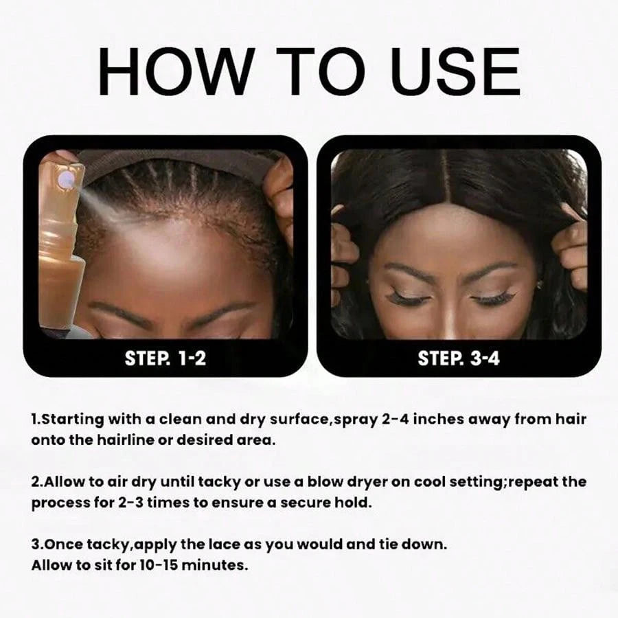 Lace Melting Spray, Lace Wig Melting Spray ,Strong Natural Finishing Hold, Wig Melting Spray & Hair Adhesive for Wigs,Wig Adhesi