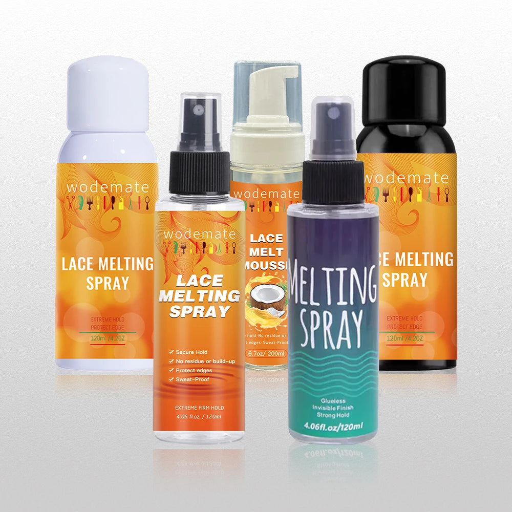 Lace Melting and Holding Spray Glue-Less Hair Adhesive for Wigs Strong Natural Finishing Holding Mousse Spray Front Lace Glue