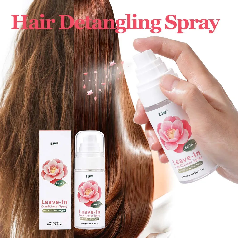 EJW Heat Protection Spray for Hair –Heat Protectant for Hair–Styling Hair Spray for Frizz Control–Protects Strands Up to 250°F