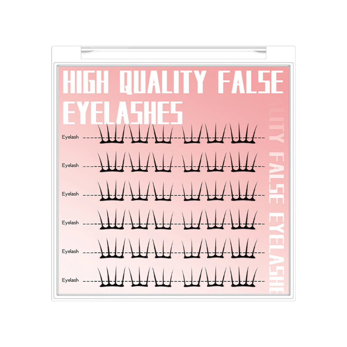 6 Rows Press on Comic Eyelash Clusters No Glue Soft Individual Anime Lashes Individual Lashes Cluster