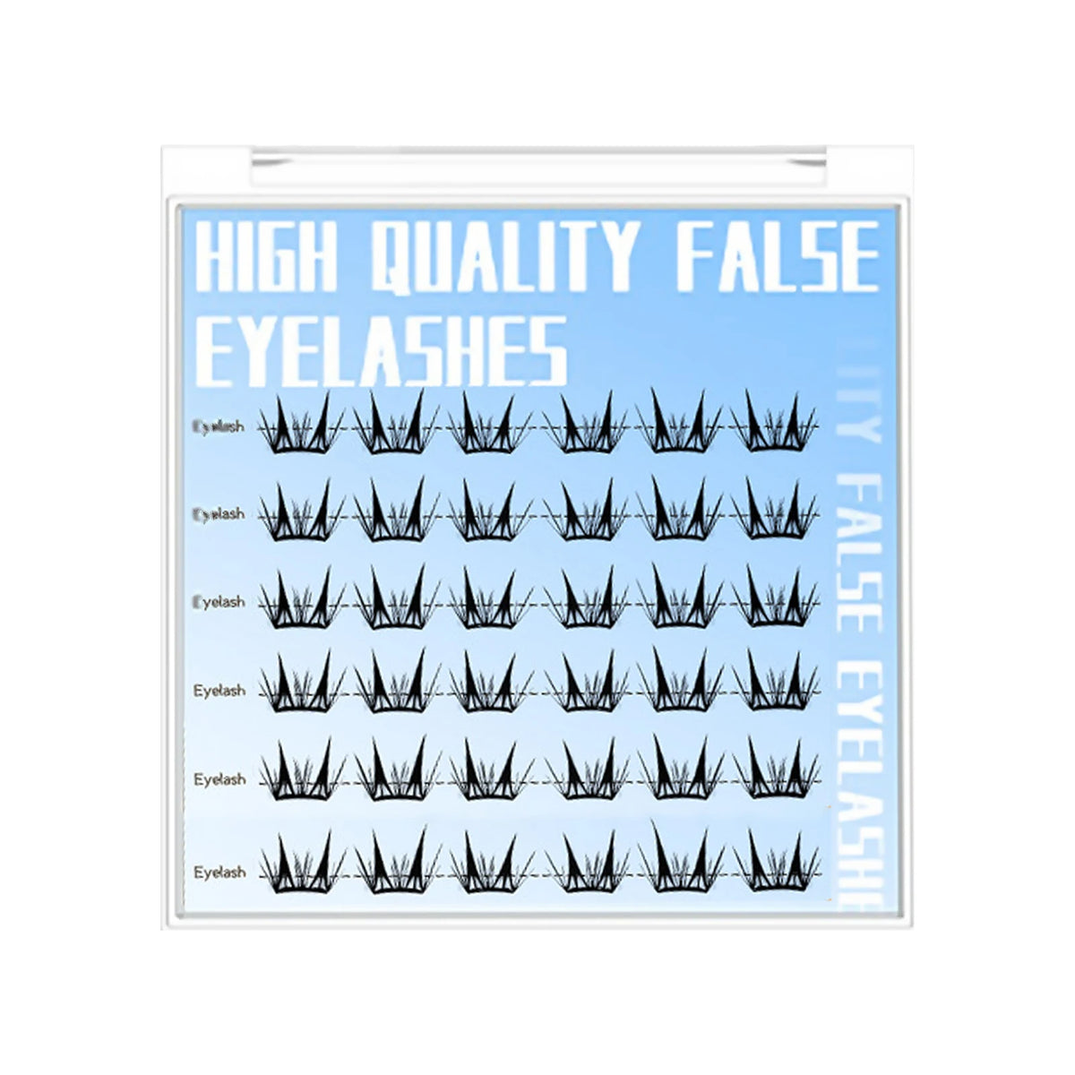 6 Rows Press on Comic Eyelash Clusters No Glue Soft Individual Anime Lashes Individual Lashes Cluster