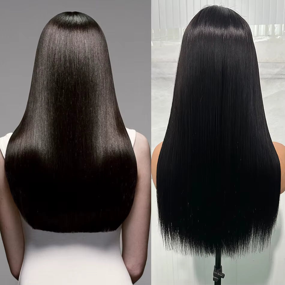 300% Density Super Double Drawn Bone Straight Virgin Human Hair Wigs 4x4 2x6 5x5 Wear And Go Wigs Silky Human Hair Pre Plucked