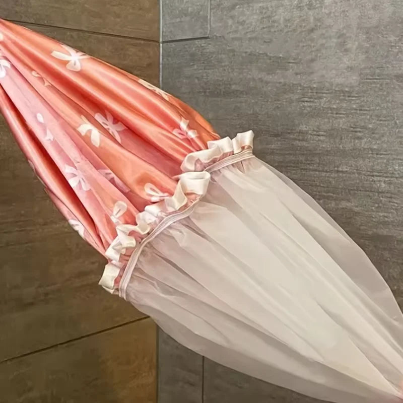 WATERPROOF DOUBLE-LAYER SHOWER CAP-REUSABLE HAIR PROTECTION