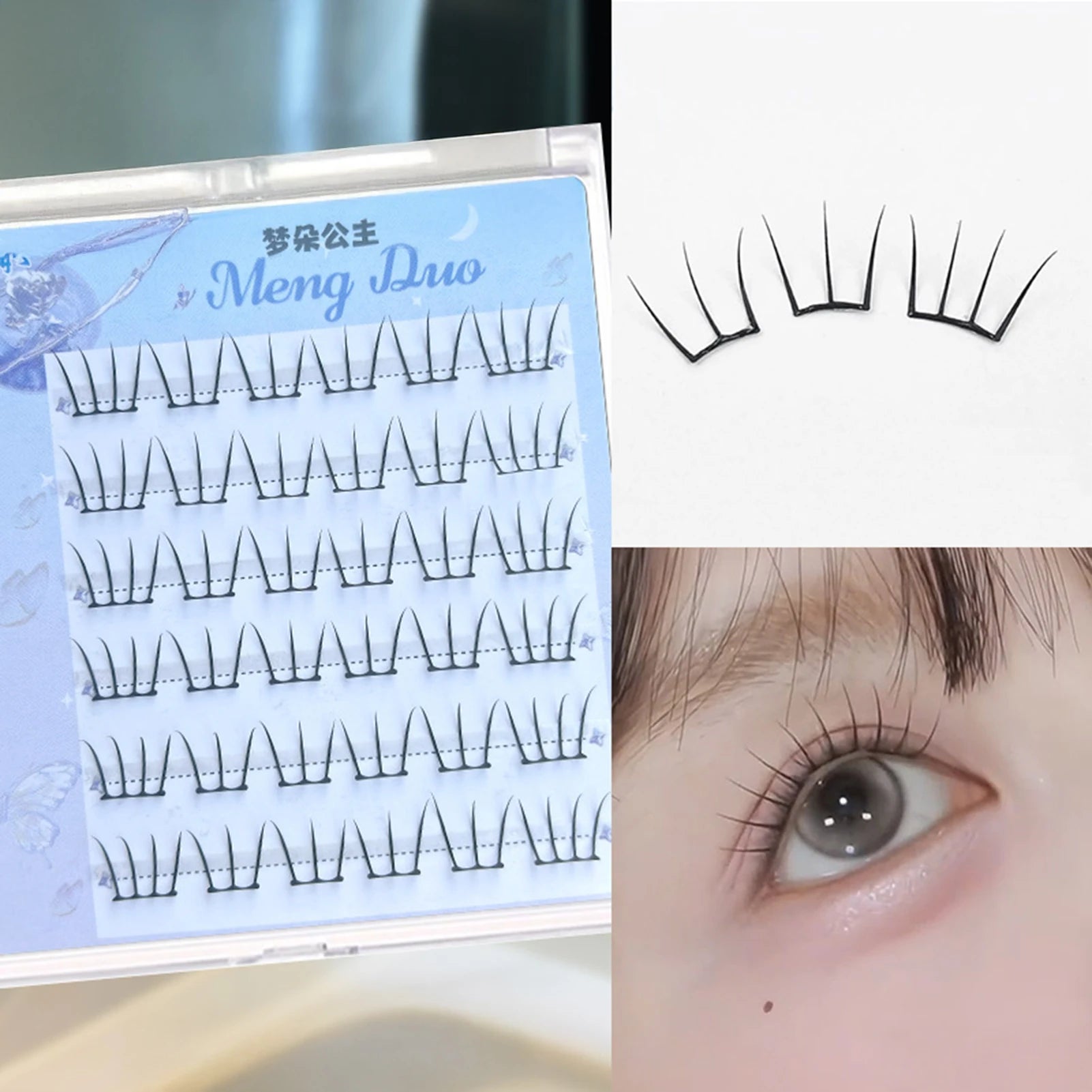 Korean Idol DIY Lashes Extension Cute Cat Paw False Eyelashes Natural Make Up Large Capacity DIY Lash Cluster